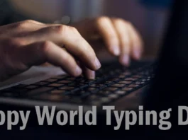 January 8 - World Typing Day