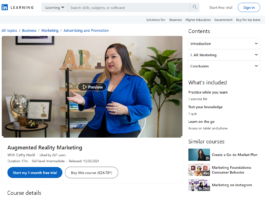 Augmented Reality Marketing (LinkedIn Learning)