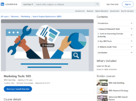 Marketing Tools SEO (LinkedIn Learning)