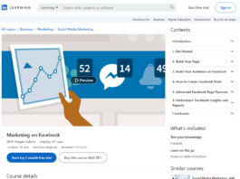 Marketing on Facebook (LinkedIn Learning)