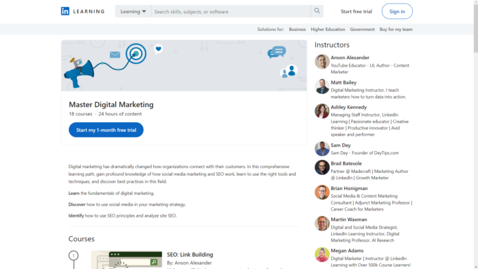 Master Digital Marketing (LinkedIn Learning)