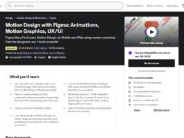 Motion Design with Figma Animations, Motion Graphics, UXUI