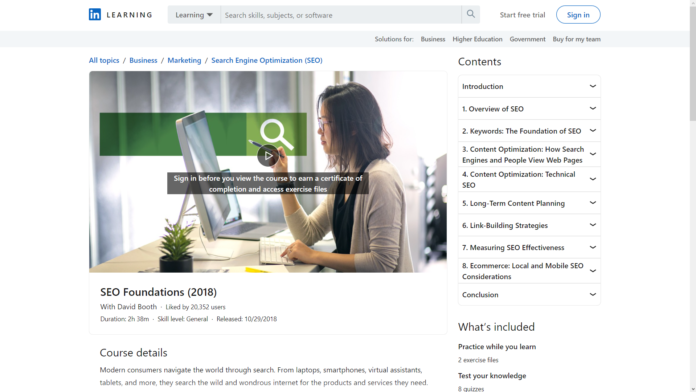 SEO Foundations (2018) (LinkedIn Learning)