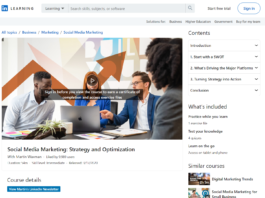 Social Media Marketing Strategy and Optimization (LinkedIn Learning)