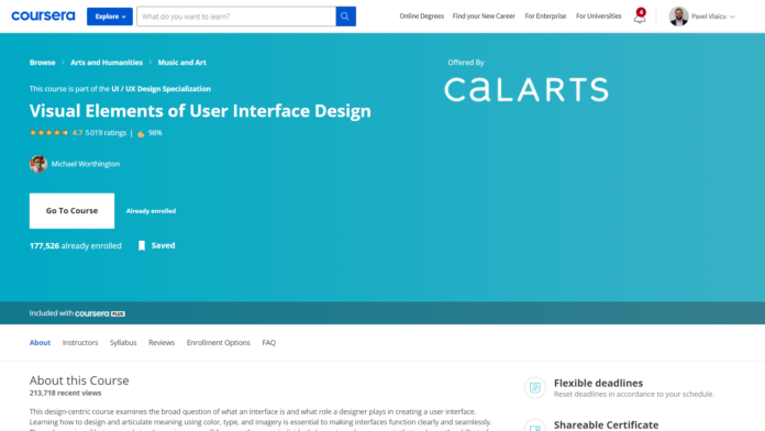 Visual Elements of User Interface Design (CALARTS)