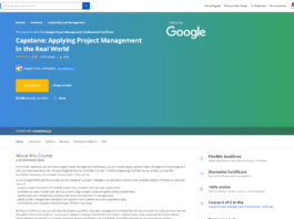 Capstone - Applying Project Management in the Real World
