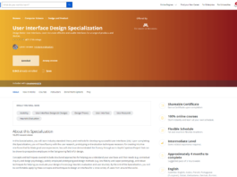 User Interface Design Specialization