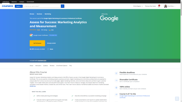 Assess for Success Marketing Analytics and Measurement