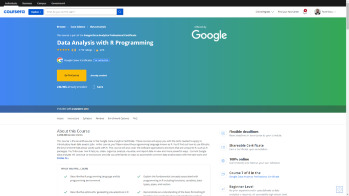 Data Analysis with R Programming