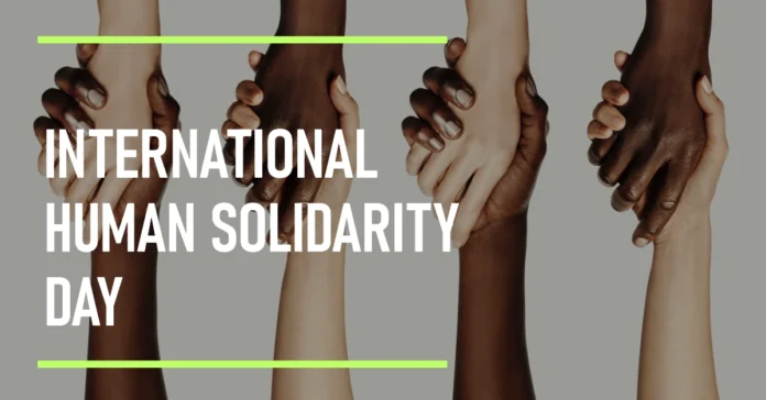 December 21 - International Human Solidarity Day