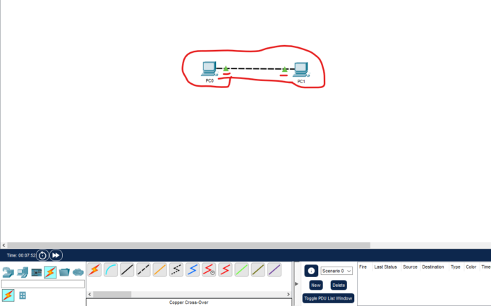 How to connect two PC in Cisco Packet Tracer